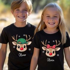 Custom Reindeer Kids Shirts, Christmas Kids Name Shirt, Toddler Christmas Shirt, Personalized Christmas Kids Shirt, Reindeer Kids T-Shirt Welcome to ShirtLabShop!  Check out our awesome range of high-quality, comfy, and stylish T-shirts for men, women, and kids. From classic solid colors to vibrant graphics and pop culture designs, ShirtLabShop has tons of options to suit every taste.  Why Choose ShirtLabShop? Top-Notch Materials: Our T-shirts are made from premium materials that are soft on the skin, durable, and strong. 🌱💪 Custom Designs: Besides our standard choices, we offer customization options. 🎨✏️ Make a unique design that shows off your style! Fits Everyone: We have T-shirt options for every body type and style preference. 👗👔 Huge Variety: Find your perfect T-shirt with our w Toddler Christmas Shirt, Youtube Halloween, Christmas Shirts For Kids, Name Shirts, Christmas Names, Family Together, Toddler Christmas, Family Christmas Shirts, Christmas Kids