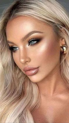 Ball Makeup, Wedding Hairstyles And Makeup, Wedding Guest Makeup, Blonde Hair Makeup, Wedding Eye Makeup, Glam Wedding Makeup, Prom Eye Makeup, Makeup For, Bridesmaid Hair Makeup