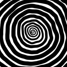 an abstract black and white spiral design