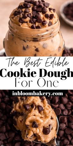 This easyedible cookie dough recipe is a single servingperfect for oneand the best part is that it's completely safe to eat One Serving Cookie Dough, Single Serving Edible Cookie Dough, Single Serve Cookie Dough, Edible Cookie Dough For One, Easy Single Serve Desserts, Easy Edible Cookie Dough