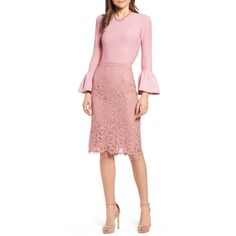 Rachel Parcell Pencil Skirt Pink Venetian Lace High Waist Knee Length Sz Xs $129 Size Info True To Size. Xxs=00, Xs=0-2, S=4-6, M=8-10, L=12-14, Xl=16 (14w), Xxl=18 (16w). Details & Care Rich Floral Lace And A Scalloped Hemline Edged With Wispy Eyelash Edges Bring Timeless Elegance To A High-Waisted Pencil Skirt. Designed By Blogger And Style Influencer Rachel Parcell And Available Only At Nordstrom, This Classically Refined Look Is Part Of A Collection Of Dresses And Other Apparel Designed For Midi Rock Outfit, Long Skirt Outfits For Summer, Denim Mini Skirt Outfit, Pink Lace Skirt, Anything Pink, Hot Skirts, Rachel Parcell, Midi Skirt Outfit, Long Skirt Outfits