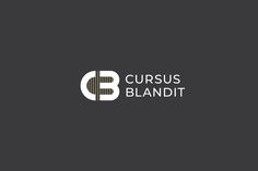 the logo for cursus blandt is shown on a black background with white letters