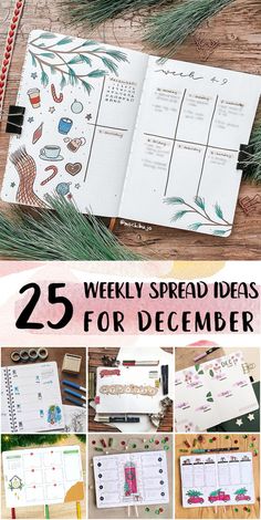 the 25 weekly spread ideas for december