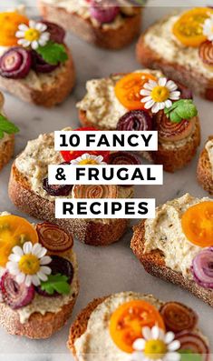 10 fancy and frugal recipes