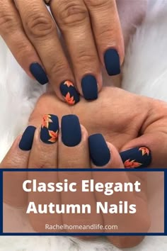 20 Amazing Autumn Nails • Rachel Elegant Autumn Nails, Elegant Fall Nails, Fall Toe Nails, November Nail Designs, November Nails, Thanksgiving Nails, Elegant Fall