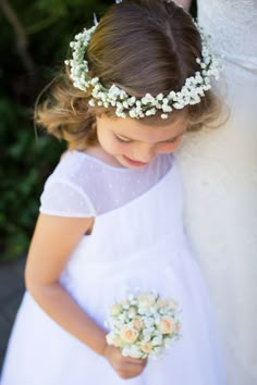 Baby Breath Flower Crown, Flower Girl Bouquet, Flower Girl Crown, Girls Crown, Babies Breath, Flower Girl Hairstyles, Trendy Flowers, Wedding Flower Girl, Bridesmaid Flowers