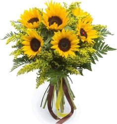 paint by numbers | Yellow Sunflowers in a Vase | advanced flowers | FiguredArt Summer Gift Baskets, Growing Sunflowers, Sunflower Arrangements, Yellow Sunflowers, Sunflower Gifts, Hand Painted Wall Art, Mini Roses