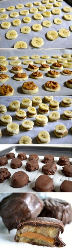 there are many cookies and pastries on the baking sheet