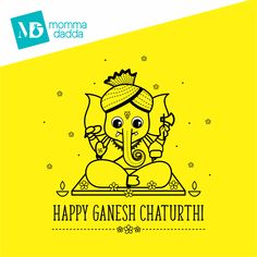 ganesh chaturth with the words happy ganesh chaturth on it