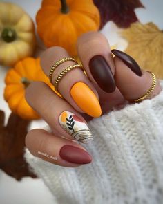 Winter Nails Gel, Brown Nail, Fall Nail Art Designs, Vevey