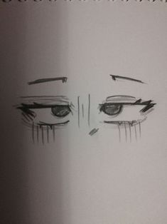 a drawing of an eye with arrows drawn on it's sides and the bottom part of its eyes