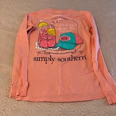 Nwot Longsleeve Simply Southern Shirt. Size Small Simply Southern Shirts, Southern Shirt, Shirts Cute, Southern Shirts, Simply Southern, Red Brown, Shirt Color, Christmas List, Long Sleeve Shirt