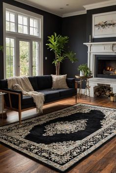 rug styles, rug patterns, family room rugs, living room rugs, carpet designs, area rugs, rug shopping Sustainable Kitchen Design, Modern Industrial Living Room, Family Friendly Living Room, Industrial Livingroom, Living Room Area, Living Room Area Rugs, Furniture Layout, Architectural Features