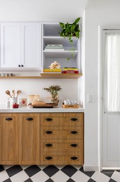 the kitchen is clean and ready to be used as a place for cooking or eating