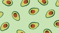 an avocado pattern on a green background