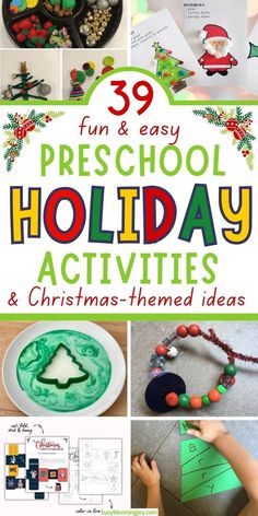 christmas activities and crafts for kids to make with the help of their teacher's hands