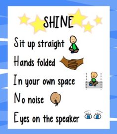 a poster with the words shine written in different languages and pictures on each side of it