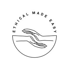 a black and white logo with the words,'ethical made easy '