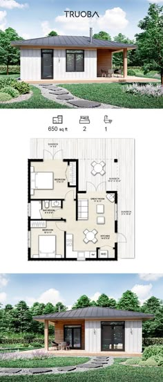 two story house plans with an open floor plan and three bedroom, one living area