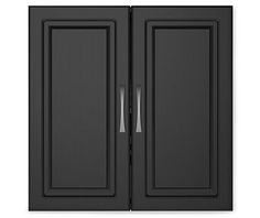 an image of two black doors on a white background