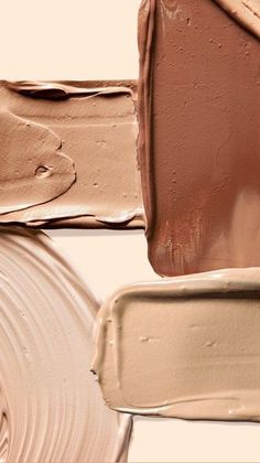 several different shades of brown and beige paint