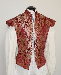 Fantasy Prince Outfit, Medieval Mens Clothing, Epic Outfits, Prince Clothes, King Outfit, Medieval Clothes, Secret Keeper, Red Vest, Royal Outfits