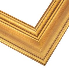 an old gold frame on a white background with clipping for text or image to be added