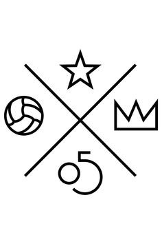 an image of the number fifty five with two stars and a ball on top of it