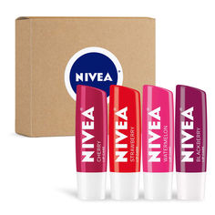 PRICES MAY VARY. Instant Hydration: This tinted lip moisturizer leaves lips feeling instantly hydrated and protected from dryness with all-day nourishing moisture Fruity Scent Variety Pack: A variety pack of moisturizing lip balm with refreshing, fruity scents including cherry, strawberry, blackberry and watermelon Subtle Tint: Flavored lip balm with a subtle tint that helps lips look and feel beautiful Shea Butter and Jojoba Oil Enriched: NIVEA lip balm enriched with Shea Butter, Jojoba Oil and Fruit Lip Balm, Nivea Lip Balm, Cherry Strawberry, Lip Balm Stick, Color Lip Balm, Fruit Scent, Best Lip Balm, Lip Balm Set, Hydrating Lip Balm