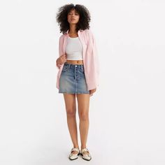 Icon Skirt - Medium Wash | Levi's® US Relaxed Jeans, 501 Jeans, Lightweight Dress, Jeans Bootcut, Jeans Rock, Levis Women, Iconic Women, Outerwear Sweater, Sweater And Shorts