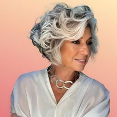 70 Hair Styles, 70 Hair, Hair Ideas For Women, Curly Hair Ideas, Wear Headphones, Choppy Bob Hairstyles For Fine Hair, Short White Hair, Short Silver Hair, Choppy Bob Hairstyles