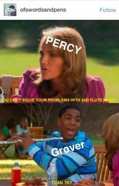 Grover And Percy, Percy And Grover, Zio Rick, Rick Riordan Series, Percy Jackson Head Canon, Persassy Jackson, Pjo Hoo, Peter Johnson, Percy Jackson Quotes