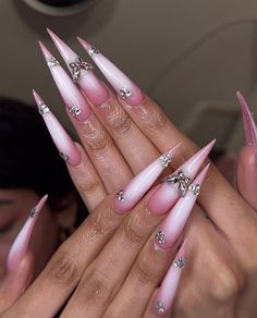 Acrylic Nails Stiletto, Long Stiletto Nails, Press Ons, Birthday Nails