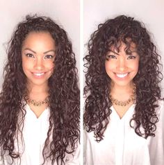 #pretty #curly #bangs #long #hair #with Pretty Long Curly Hair with BangsYou can find Long curly hairstyles and more on our website.Pretty Long Curly Hair with Bangs Long Curly Hair With Bangs, Curly Hair Trends, Natural Curly Hair Cuts, Curly Bangs