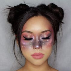 Celestial Makeup, Alien Make-up, Costume Makeup Tutorial, Halloween Makeup For Kids, Makeup Ideas Halloween, Easy Halloween Makeup, Alien Halloween, Clever Halloween, Casual Halloween