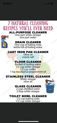 the 7 natural cleaning recipes you'll ever need for your house or office - info