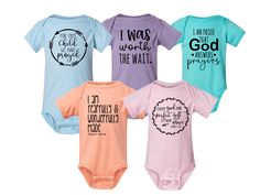 A divine Christian Infant Onesie, adorned with a profound message from James 1:17 – "Every good and perfect gift is from above." This onesie is not just clothing; it's a celebration of the precious gift that has graced your life and a constant reminder of the divine origins of your little one. 👶 **Heavenly Comfort:** Crafted with the utmost care, this onesie envelops your baby in heavenly comfort. The soft fabric ensures that your little blessing is swathed in love and tenderness.🙏 **Scriptura Baby Shirt Ideas, Cricut Onesie Ideas, Onesies For Babies, Cute Pregnancy Photos, Every Good And Perfect Gift, Onesie Ideas, James 1 17, Personalized Baby Onesies