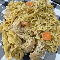 Creamy Chicken and Noodles - Cooking in the Midwest One Pan Creamy Chicken And Noodles, One Pot Creamy Chicken And Noodles, Creamy Chicken Noodle Skillet, Creamy Chicken Over Noodles, Creamy Chicken Noodle Pasta, Best Crockpot Chicken And Noodles, Easy Chicken And Noodle Recipes, Easy Chicken Noodle Recipe, Creamy Noodles And Chicken