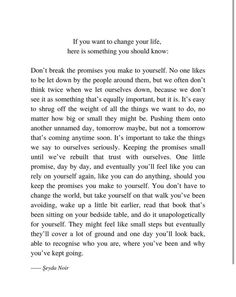 an image of a book page with the words, if you want to change your life here is something you should know