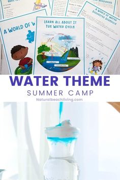 water theme for summer camp with text overlay