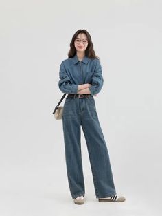 Denim Smart Casual, Smart Casual Ootd, Casual Ootd Korean, Korean Fashion Cute, Ootd Korean, Skz Code, Casual Ootd, Winter Outfit Ideas, Island 2