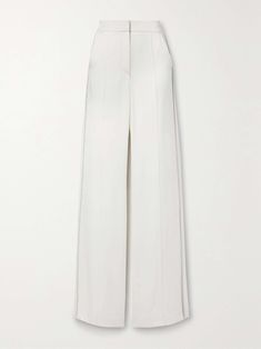 Shop VERONICA BEARD Millicent crystal-embellished satin-crepe straight-leg pants, Explore the latest VERONICA BEARD women's collection today on NET A PORTER