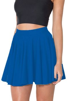 Joyful Jester Skirt with Half-Body Design and Ruffled Trim Fitted Tiered Skirt In Solid Color, Fitted Solid Color Tiered Skirt, Solid Ruffled Mini Skirt, Solid Color Pleated Tiered Skort, High Waist Blue Ruffled Skort, Blue Pleated Short Mini Skirt, Solid Color Stretch Mini Skirt With Ruffles, Blue Stretch Tiered Mini Skirt, Blue Stretch Pleated Skort