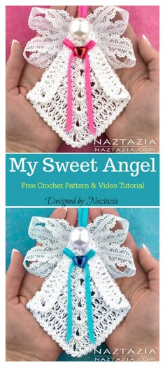 the cover of my sweet angel crochet pattern