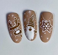 Nail Noel, Winter Nail Art Designs, Disney Acrylic Nails, Kutek Disney, Nail Art Designs Images, Nail Art Pen, Nail Art Designs Videos