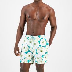 Condition: New With Tag Brand: I.N.C. International Concepts Size: M, L, Xl Color: Green Material: Polyester Casual White Swimwear With Built-in Shorts, White Floral Print Bottoms With Relaxed Fit, White Floral Print Relaxed Fit Bottoms, Printed Shorts For Poolside In Spring, Printed Shorts For Poolside And Spring Season, Printed Spring Shorts For Poolside, Spring Printed Shorts For Poolside, White Shorts For Spring Poolside, Tropical Green Cotton Bottoms