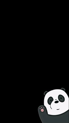 Wallpaper Panda Wallpaper Black Background, Cute Panda Wallpaper Iphone Black, Black Wallpaper For Smartwatch, Black Panda Wallpaper Aesthetic, Panda Black Wallpaper, Bear Black Wallpaper, Panda Wallpaper Cute Black, Wallpaper Home Screen Aesthetic, Smartwatch Wallpaper Aesthetic