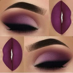 Purple Glam! Modern Eye Makeup Ideas- Follow me @ Melissa Riley- for more moden eye makeup ideas, modern wedding ideas, modern interior design and more. trasncendnetwoman Wedding Lips, Purple Lipstick, Purple Makeup, Smink Inspiration, Makeup Wedding