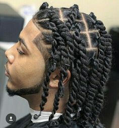 2 Strand Twist Men Long Hair, Men 2 Strand Twist Styles, Male Twists Hair Black Men, Twist For Boys Hair, Black Men Long Hair, Black Men Hairstyles Twist, Black Men Long Hairstyles, Two Strand Twist Men, Male Braids