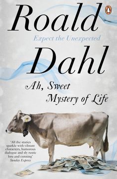 a book cover with a cow standing on top of money